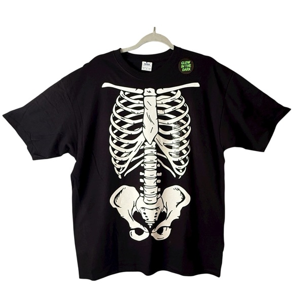 Yazbek Skeleton Halloween Glow in the dark T-shirt. Size X-Large. - Picture 1 of 14